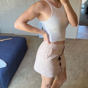 Nude Pink Mini Skirt